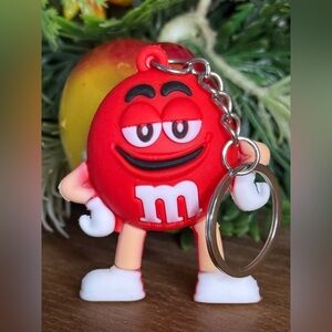Red M&M Character Keychain